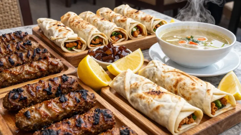 Different Turkish street food.