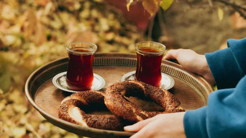 Simit is a traditional Turkish bread best paired with every Turkish drink.