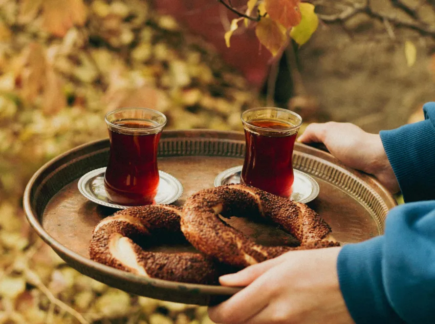 Simit is a traditional Turkish bread best paired with every Turkish drink.